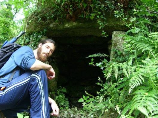 Cam Longmuir at St Brevitas Holy Well, Lanlivery, Cornwall